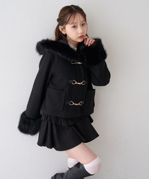 ファー付ショートダッフルコート