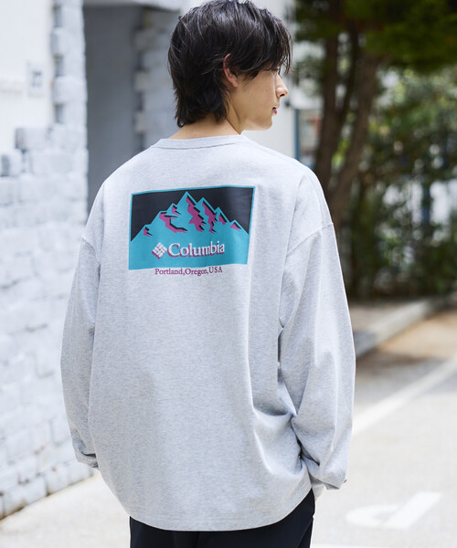 Columbia(コロンビア)の「限定展開 Columbia×FREAK'S STORE 別注 インペリアルパーク バックプリント ロングスリーブTシャツ(Tシャツ/カットソー・メンズ・ブルー系その他/ライトグレー/オフホワイト/その他/ネイビー/ベージュ系その他/グレー/チャコールグレー/ダークグレー/ブラック/ホワイト/ベージュ・SMALL/MEDIUM/LARGE/X-LARGE)」の5枚目の写真