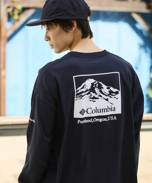 Columbia(コロンビア)の「限定展開 Columbia×FREAK'S STORE 別注 インペリアルパーク バックプリント ロングスリーブTシャツ(Tシャツ/カットソー・メンズ・ブルー系その他/ライトグレー/オフホワイト/その他/ネイビー/ベージュ系その他/グレー/チャコールグレー/ダークグレー/ブラック/ホワイト/ベージュ・SMALL/MEDIUM/LARGE/X-LARGE)」の4枚目の写真
