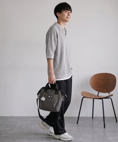 SCANDINAVIAN FOREST(スカンジナビアン・フォレスト)の「SCANDINAVIAN FOREST 撥水がま口ショルダーBAG(ショルダーバッグ・メンズ・チャコール/ブラック/ベージュ/カーキ・FREE)」の15枚目の写真