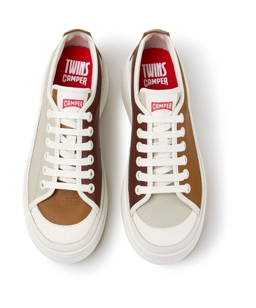 CAMPER（カンペール）の「[カンペール] TWINS / レザースニーカー（スニーカー・レディース・キャメル・23.0cm/25.0cm/23.5cm/24.0cm/25.5cm/26.0cm/22.5cm）」の4枚目の写真