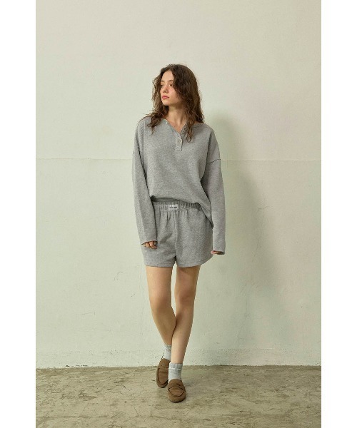 ALEXIA STAM(アリシアスタン)の「Waffle Shorts /ワッフルショートパンツ(その他パンツ・レディース・ホワイト/チャコールグレー/グレー・M/S)」の1枚目の写真