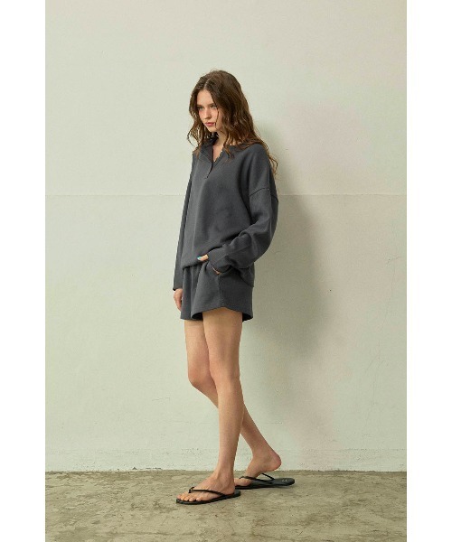 ALEXIA STAM(アリシアスタン)の「Waffle Shorts /ワッフルショートパンツ(その他パンツ・レディース・ホワイト/チャコールグレー/グレー・M/S)」の16枚目の写真