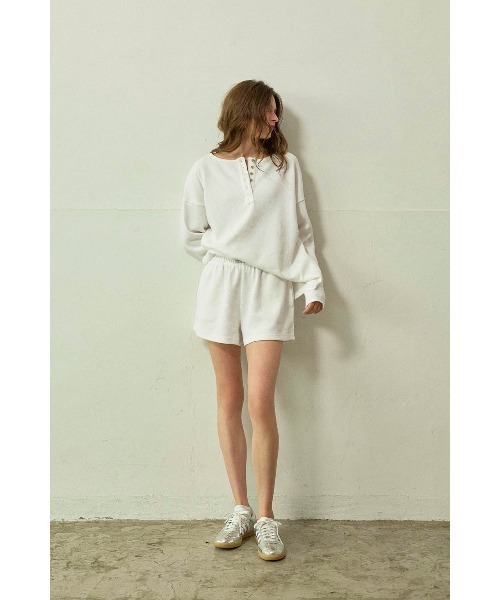 ALEXIA STAM(アリシアスタン)の「Waffle Shorts /ワッフルショートパンツ(その他パンツ・レディース・ホワイト/チャコールグレー/グレー・M/S)」の10枚目の写真