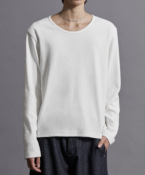 Loose/ルース(ルース)の「アソートUネックサーマルロンT(Tシャツ/カットソー・メンズ・グレー系/ブラック/オフホワイト/ワイン/杢グレー/ホワイト系・L/S/M)」の2枚目の写真