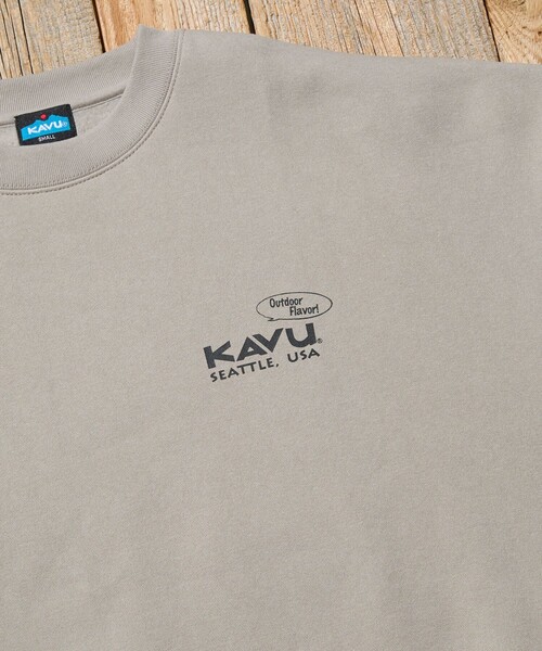 KAVU(カブー)の「KAVU/カブー 限定展開 KAVU×FREAK'S STORE / カブ― 別注 デザイン刺繍 クルーネック スウェット / Burger Cat(Tシャツ/カットソー・メンズ・スミクロ/グレイッシュベージュ/ネイビー/アッシュグレー・SMALL/MEDIUM/LARGE)」の19枚目の写真