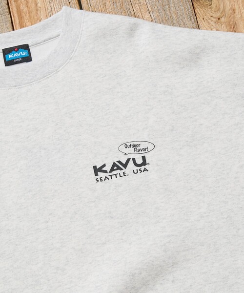 KAVU(カブー)の「KAVU/カブー 限定展開 KAVU×FREAK'S STORE / カブ― 別注 デザイン刺繍 クルーネック スウェット / Burger Cat(Tシャツ/カットソー・メンズ・スミクロ/グレイッシュベージュ/ネイビー/アッシュグレー・SMALL/MEDIUM/LARGE)」の22枚目の写真