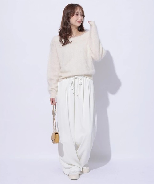Mystrada（マイストラーダ）の「リラックスパンツ（その他パンツ・レディース・ブラック/オフホワイト/モカ・38/36）」の4枚目の写真