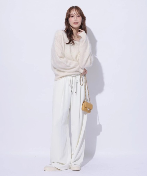 Mystrada（マイストラーダ）の「リラックスパンツ（その他パンツ・レディース・ブラック/オフホワイト/モカ・38/36）」の10枚目の写真