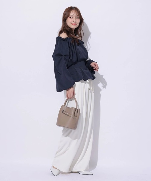 Mystrada（マイストラーダ）の「リラックスパンツ（その他パンツ・レディース・ブラック/オフホワイト/モカ・38/36）」の14枚目の写真