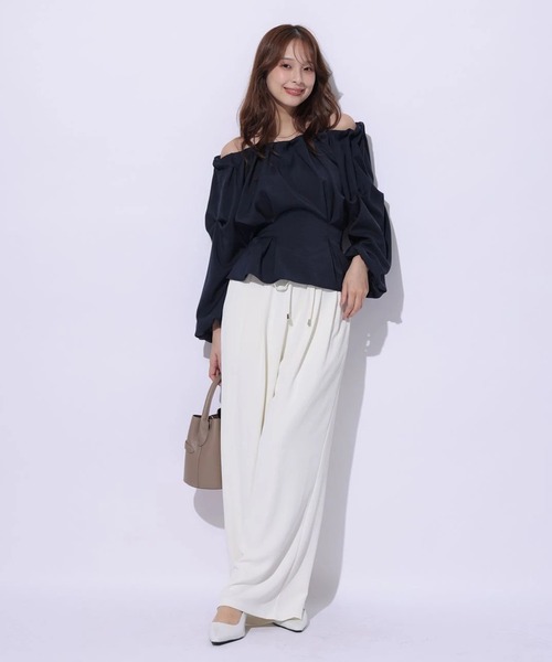Mystrada（マイストラーダ）の「リラックスパンツ（その他パンツ・レディース・ブラック/オフホワイト/モカ・38/36）」の16枚目の写真
