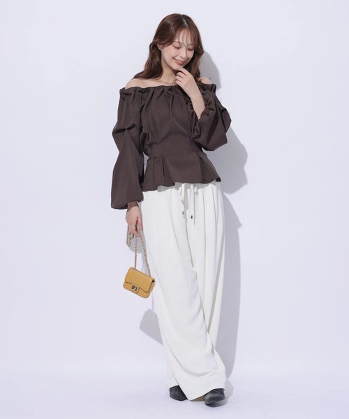 Mystrada（マイストラーダ）の「リラックスパンツ（その他パンツ・レディース・ブラック/オフホワイト/モカ・38/36）」の21枚目の写真