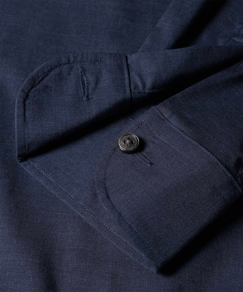 Paul Smith（ポールスミス）の「ソリッド レギュラーカラー ドレスシャツ / 263262 MD800PN（ビジネスシャツ・メンズ・ネイビー・X-LARGE/LARGE/MEDIUM/SMALL）」の4枚目の写真
