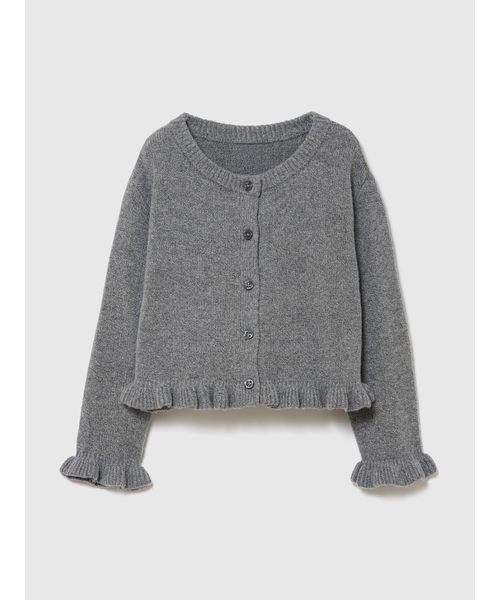 CashSoft カシミヤタッチ ラッフルフリル ニットカーディガン (幼児