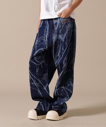 NoRemid/ノーリミッド/LHP別注Leather Pattern Denim Pants