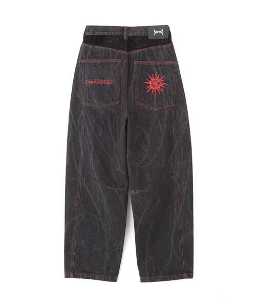 L.H.P(エルエイチピー)の「NoRemid/ノーリミッド/LHP別注Leather Pattern Denim Pants(デニムパンツ・レディース・ブラック/その他4・S/M/L)」の6枚目の写真