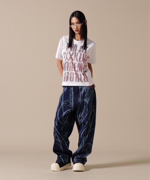 L.H.P(エルエイチピー)の「NoRemid/ノーリミッド/LHP別注Leather Pattern Denim Pants(デニムパンツ・レディース・ブラック/その他4・S/M/L)」の11枚目の写真