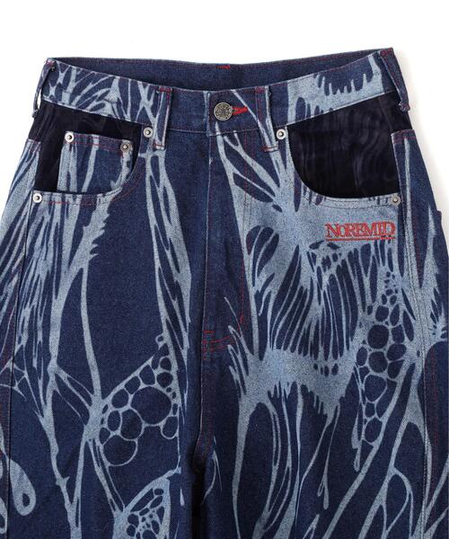 L.H.P(エルエイチピー)の「NoRemid/ノーリミッド/LHP別注Leather Pattern Denim Pants(デニムパンツ・レディース・ブラック/その他4・S/M/L)」の16枚目の写真