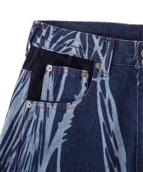 L.H.P(エルエイチピー)の「NoRemid/ノーリミッド/LHP別注Leather Pattern Denim Pants(デニムパンツ・レディース・ブラック/その他4・S/M/L)」の17枚目の写真