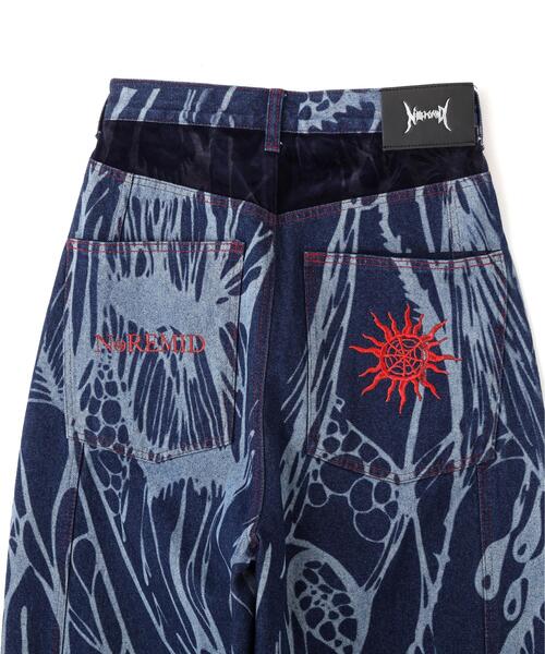 L.H.P(エルエイチピー)の「NoRemid/ノーリミッド/LHP別注Leather Pattern Denim Pants(デニムパンツ・レディース・ブラック/その他4・S/M/L)」の20枚目の写真