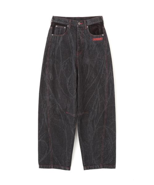 L.H.P(エルエイチピー)の「NoRemid/ノーリミッド/LHP別注Leather Pattern Denim Pants(デニムパンツ・レディース・ブラック/その他4・S/M/L)」の3枚目の写真