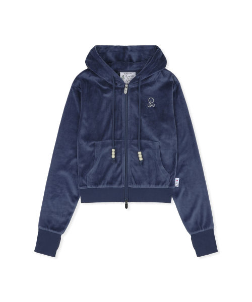 RuNaKi'Hu'（ルナキフ）の「WXJ037 ホワリ VELUA セミクロップドフーディージップアップ（ネイビー）（パーカー・レディース・その他・1/2）」の5枚目の写真