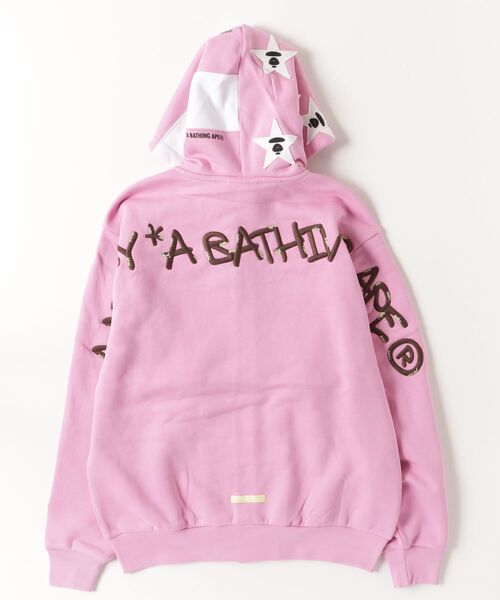 AAPE BY A BATHING APE（エーエイプバイアベイシングエイプ）の「AAPE BUTTON SWEAT HOODIE（パーカー・メンズ・ブラック/ライトピンク・LARGE/SMALL/X-LARGE/MEDIUM）」の9枚目の写真
