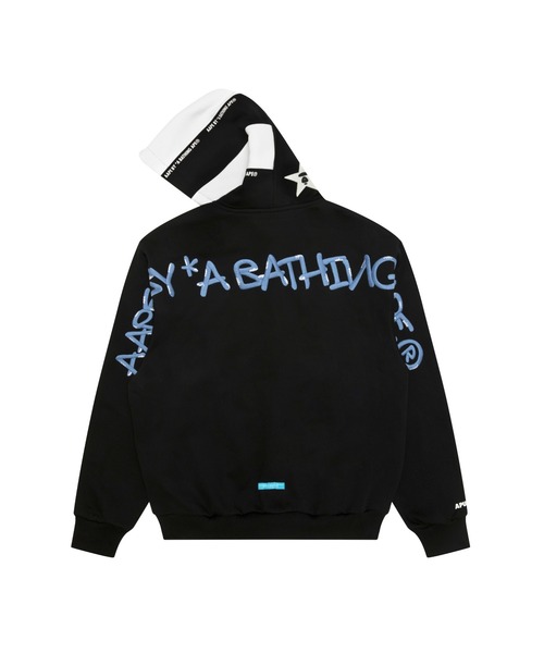 AAPE BY A BATHING APE（エーエイプバイアベイシングエイプ）の「AAPE BUTTON SWEAT HOODIE（パーカー・メンズ・ブラック/ライトピンク・LARGE/SMALL/X-LARGE/MEDIUM）」の3枚目の写真