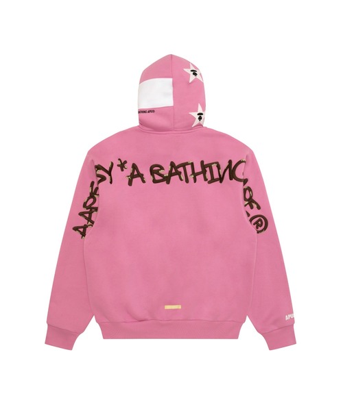 AAPE BY A BATHING APE（エーエイプバイアベイシングエイプ）の「AAPE BUTTON SWEAT HOODIE（パーカー・メンズ・ブラック/ライトピンク・LARGE/SMALL/X-LARGE/MEDIUM）」の7枚目の写真