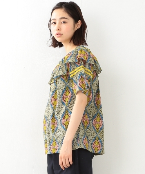 BEAMS BOY(ビームスボーイ)の「OZ CREATION / バティック スモック(シャツ/ブラウス・レディース・グリーン/ブルー・ONE SIZE)」の10枚目の写真
