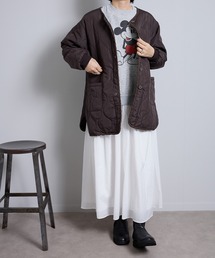 COMMON WARE（コモンウェアー）の「URT:Graphene グラフィンシリーズ キルト中綿 ライトウェイト キルティングジャケット ワンマイル エプロン 割烹着 かっぽう着　タブリエ 80cm丈（ダウンジャケット/コート）」
