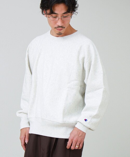 Champion(チャンピオン)の「【Champion】REVERSE WEAVE CREW NECK SWEATSHIRT(スウェット・メンズ・ライトグレー/ブラック・L/M)」の5枚目の写真