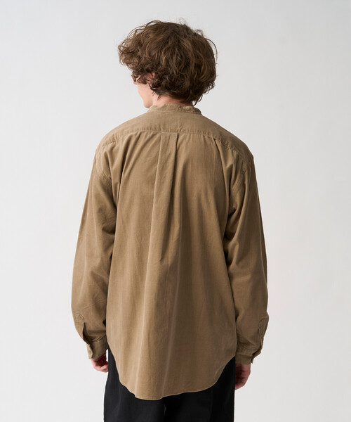 DANTON(ダントン)の「Men's Corduroy Band Collar Shirt(シャツ/ブラウス・メンズ・ベージュ/グレー/チャコール/オリーブ・44/42/38/40)」の9枚目の写真