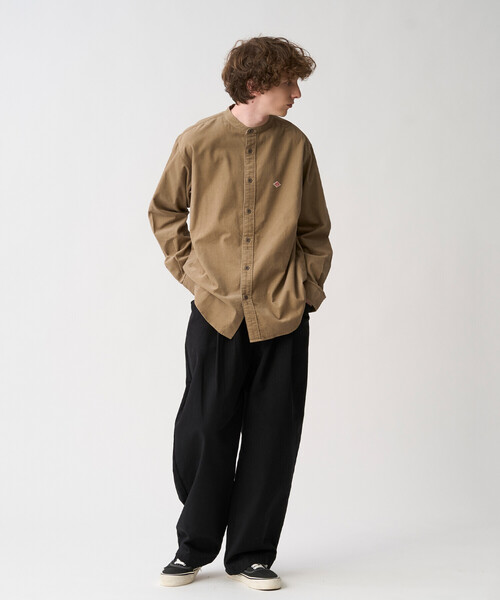 DANTON(ダントン)の「Men's Corduroy Band Collar Shirt(シャツ/ブラウス・メンズ・ベージュ/グレー/チャコール/オリーブ・44/42/38/40)」の8枚目の写真