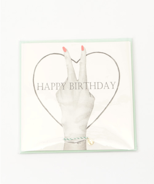 WARMTH（ワームス）の「warmth HAPPY BIRTHDAY ミサンガ1人用付き（ブレスレット・レディース・グリーン/レッド/ブルー/イエロー・FREE）」の2枚目の写真