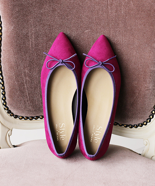 JELLY BEANS（ジェリービーンズ）の「【Made in Japan】【WEB限定】ポインテッドバレエシューズ(103-1125)JELLY BEANS(ジェリービーンズ)（バレエシューズ・レディース・ベージュ/ブラック/パイソン/レッド/ライトベージュ/シルバー/チェリーレッド/ピンクベージュ/ナチュラル/レオパード/パープル/ダークブラウン/アンティークシルバー/マルチ/アイボリー/ベージュ系その他/ブラック系その他/ミックスグレー/オフホワイト/ライトブラウン/ブラックミックス/ベージュ×ブラック/チェック/ブラック系1/ベージュ系その他2・22.5/24/23/23.5/24.5/25/21.5/22/25.5）」の17枚目の写真