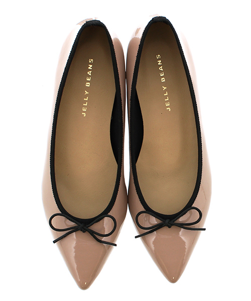 JELLY BEANS（ジェリービーンズ）の「【Made in Japan】【WEB限定】ポインテッドバレエシューズ(103-1125)JELLY BEANS(ジェリービーンズ)（バレエシューズ・レディース・ベージュ/ブラック/パイソン/レッド/ライトベージュ/シルバー/チェリーレッド/ピンクベージュ/ナチュラル/レオパード/パープル/ダークブラウン/アンティークシルバー/マルチ/アイボリー/ベージュ系その他/ブラック系その他/ミックスグレー/オフホワイト/ライトブラウン/ブラックミックス/ベージュ×ブラック/チェック/ブラック系1/ベージュ系その他2・22.5/24/23/23.5/24.5/25/21.5/22/25.5）」の18枚目の写真