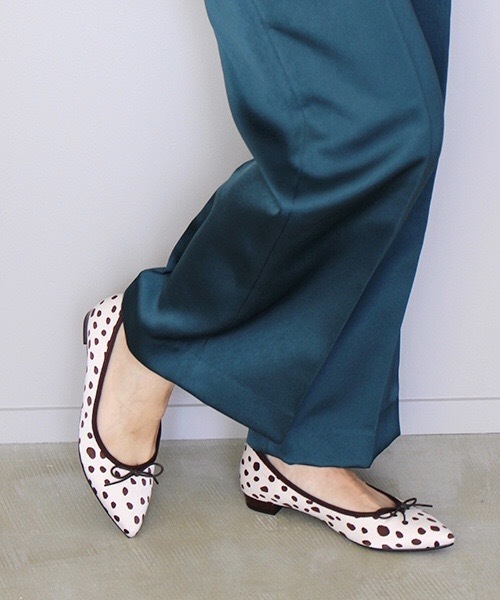 JELLY BEANS(ジェリービーンズ)の「【Made in Japan】【WEB限定】ポインテッドバレエシューズ(103-1125)JELLY BEANS(ジェリービーンズ)(バレエシューズ)」|オフホワイト