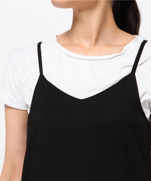 archives（アルシーヴ）の「無地 スリットキャミワンピース（ワンピース・レディース・ベージュ/ブラック/カーキ・MEDIUM）」の7枚目の写真