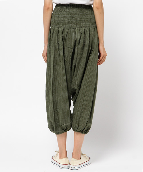 チチカカ(チチカカ)の「ストライプサルエルパンツ(その他パンツ・レディース・グリーン/ブラック/ワインレッド/ダークグリーン・FREE)」の7枚目の写真