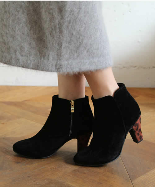 SESTO（セスト）の「シンプルすっきりシルエットのショートブーツ（ブーツ・レディース・ブラック/ブラック系その他2/ブラック系その他/ブラック系その他3/ダークブラウン/グレー/ベージュ系その他/ベージュ系その他2・LL/3L/L/M/S）」の4枚目の写真