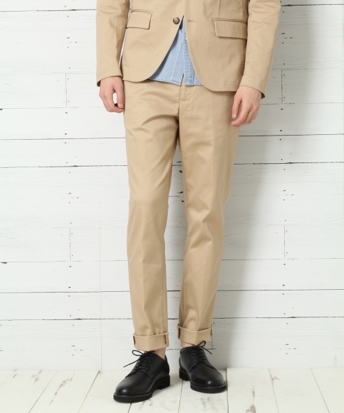 GLOBAL WORK(グローバルワーク)の「ストレッチスリムトラウザー/734027(その他パンツ・メンズ・カーキ/ベージュ/ネイビー/グレー/インディゴブルー・SMALL/LARGE/MEDIUM/X-LARGE)」の2枚目の写真
