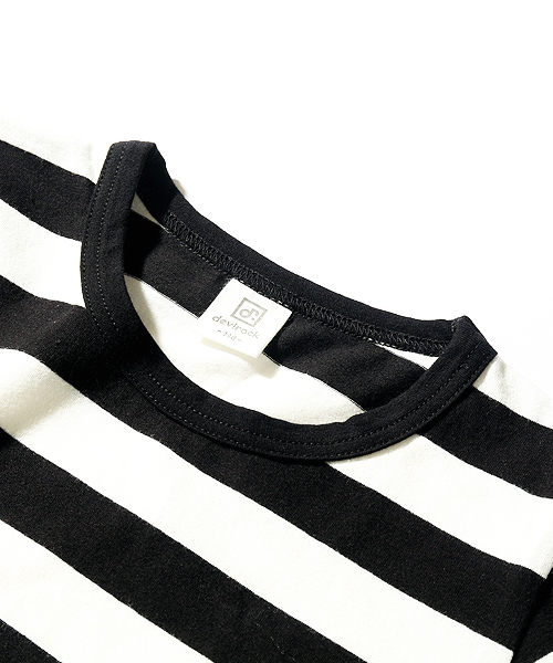 devirock（デビロック）の「ウエスト切替先染めボーダー半袖ワンピース（ワンピース・キッズ・ブラック/トリコロール/チャコール/レッド/ネイビー/レッド系その他・120cm/160cm/100cm/140cm/150cm/110cm/130cm）」の22枚目の写真