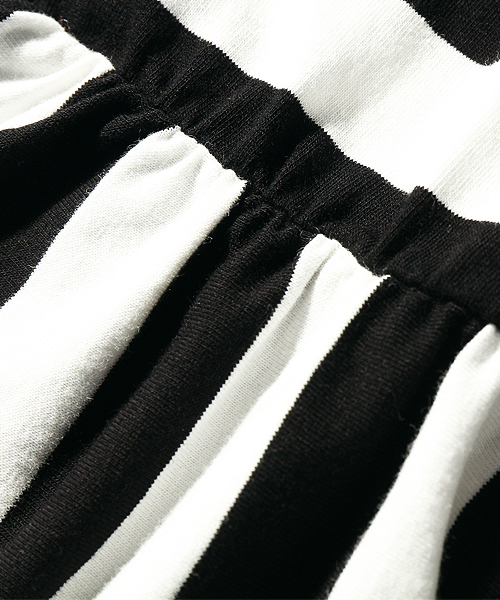 devirock（デビロック）の「ウエスト切替先染めボーダー半袖ワンピース（ワンピース・キッズ・ブラック/トリコロール/チャコール/レッド/ネイビー/レッド系その他・120cm/160cm/100cm/140cm/150cm/110cm/130cm）」の20枚目の写真