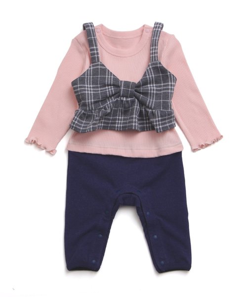 apres les cours(アプレレクール)の「ビスチェ付きカバーオール(ロンパース・キッズ・ブルー/グレー・70/80)」の2枚目の写真