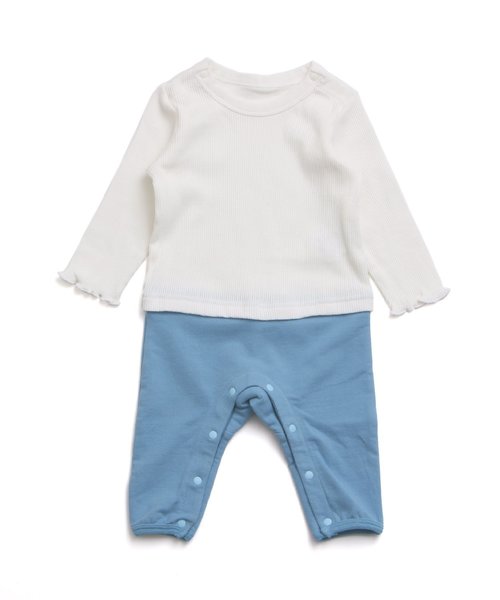 apres les cours(アプレレクール)の「ビスチェ付きカバーオール(ロンパース・キッズ・ブルー/グレー・70/80)」の7枚目の写真