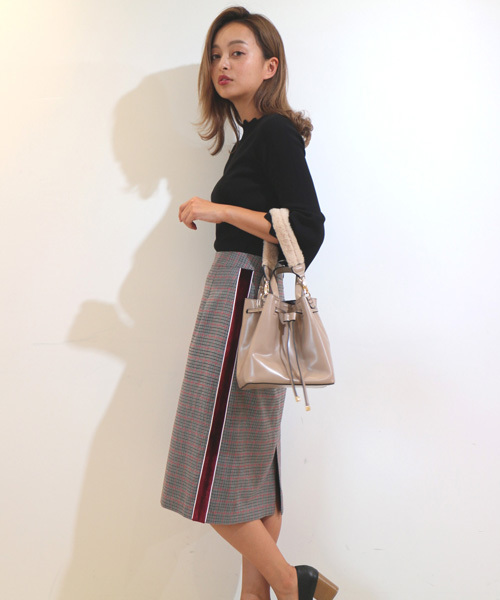 FREE'S MART（フリーズマート）の「◆サイドラインチェックペンシルスカート（スカート・レディース・グレー系その他/ホワイト系その他・MEDIUM/SMALL）」の11枚目の写真