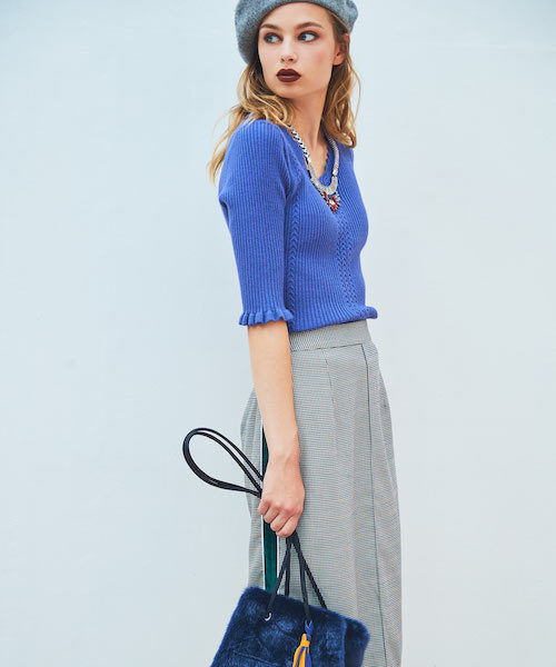 FREE'S MART（フリーズマート）の「◆サイドラインチェックペンシルスカート（スカート・レディース・グレー系その他/ホワイト系その他・MEDIUM/SMALL）」の7枚目の写真