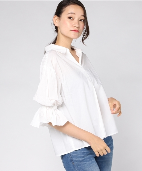 WEGO(ウィゴー)の「WEGO/キャンディスリーブ7分袖シャツ(シャツ/ブラウス・レディース・パープル/ホワイト/ブラック・LARGE/MEDIUM)」の18枚目の写真