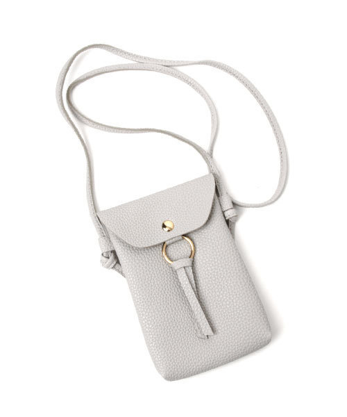 Fun & Daily（ファンアンドデイリー）の「F&D : リングレザー・イージーショルダー（ショルダーバッグ・レディース・ブラック/グレー・FREE）」の8枚目の写真